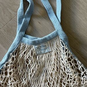 Blue and Cream Farmers Market Bag